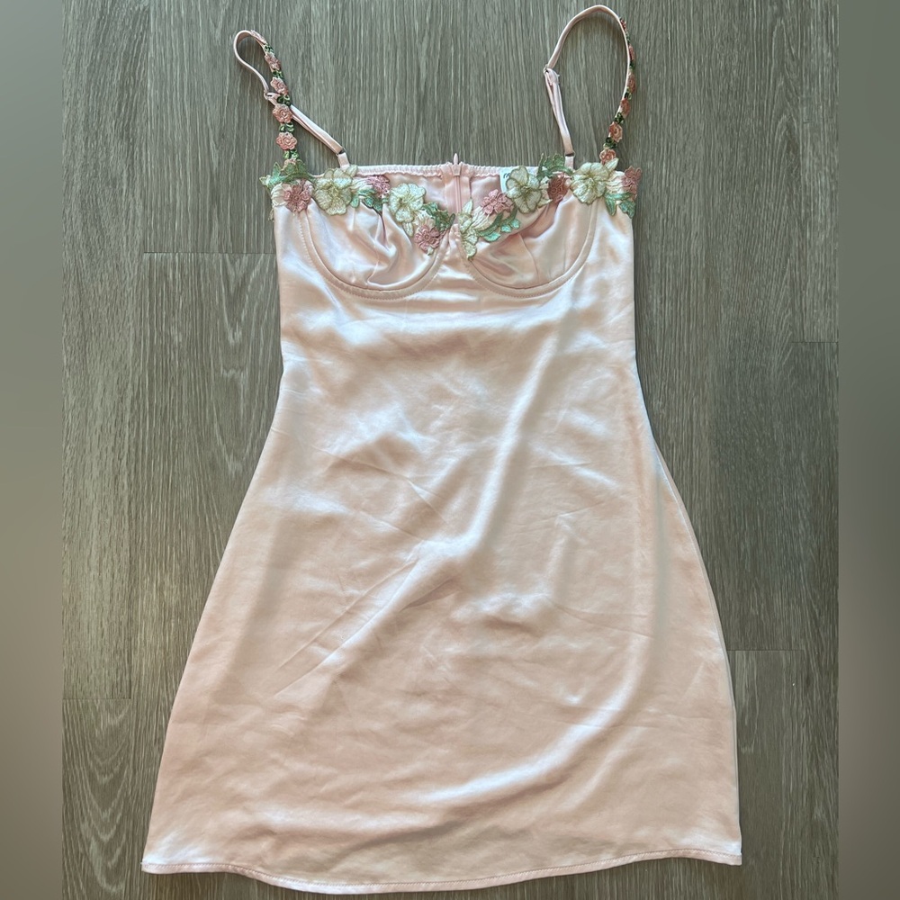 Princess Polly floral appliqué mini dress